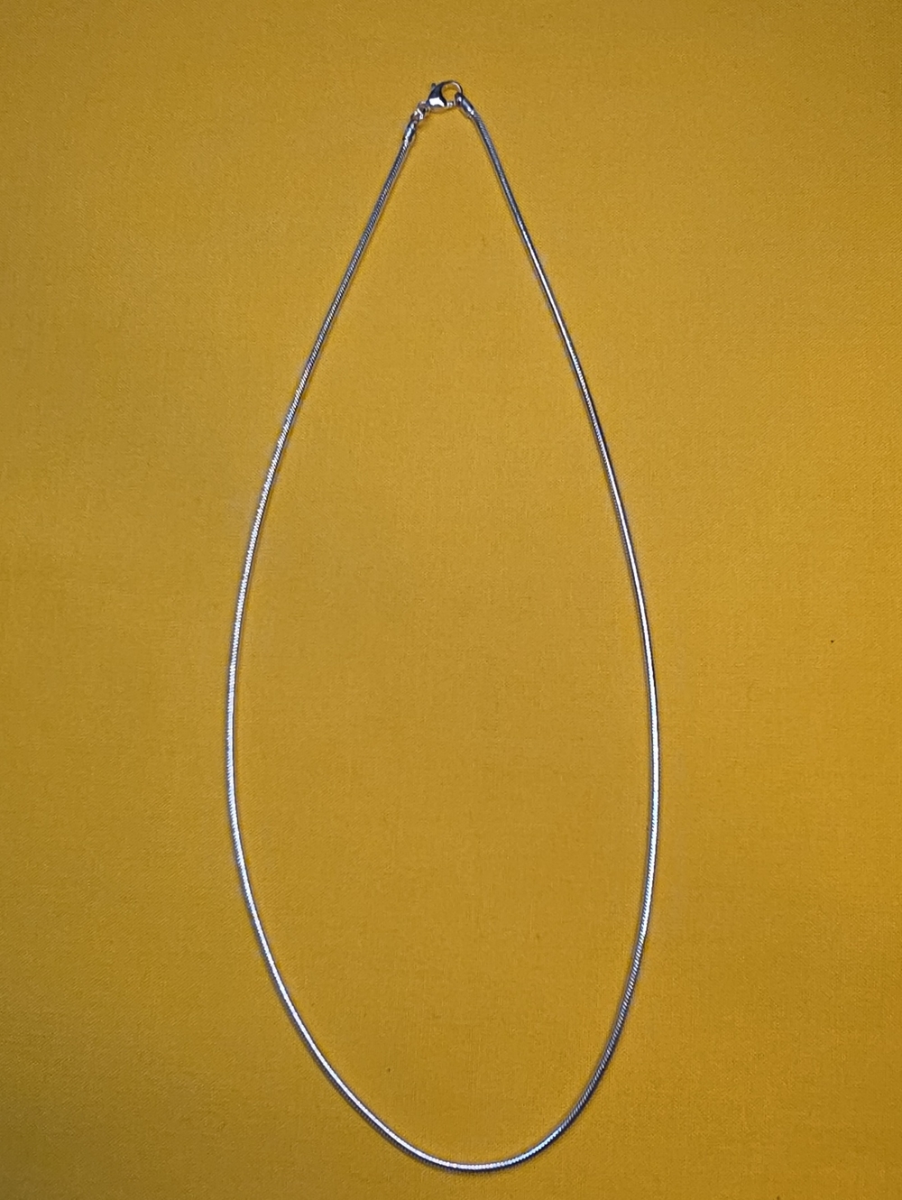Beautiful Sterling Silver Rounded Snake Chain Necklace ▪︎ Marked 925 Italy